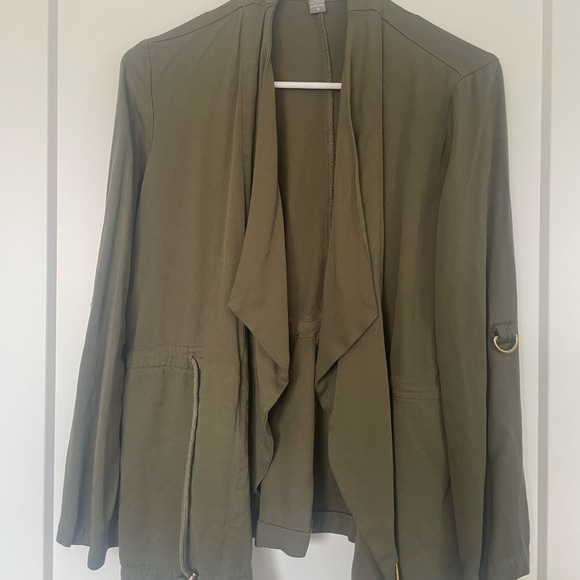 Peace & Pearls Olive Green Jacket Size S - Picture 1 of 9
